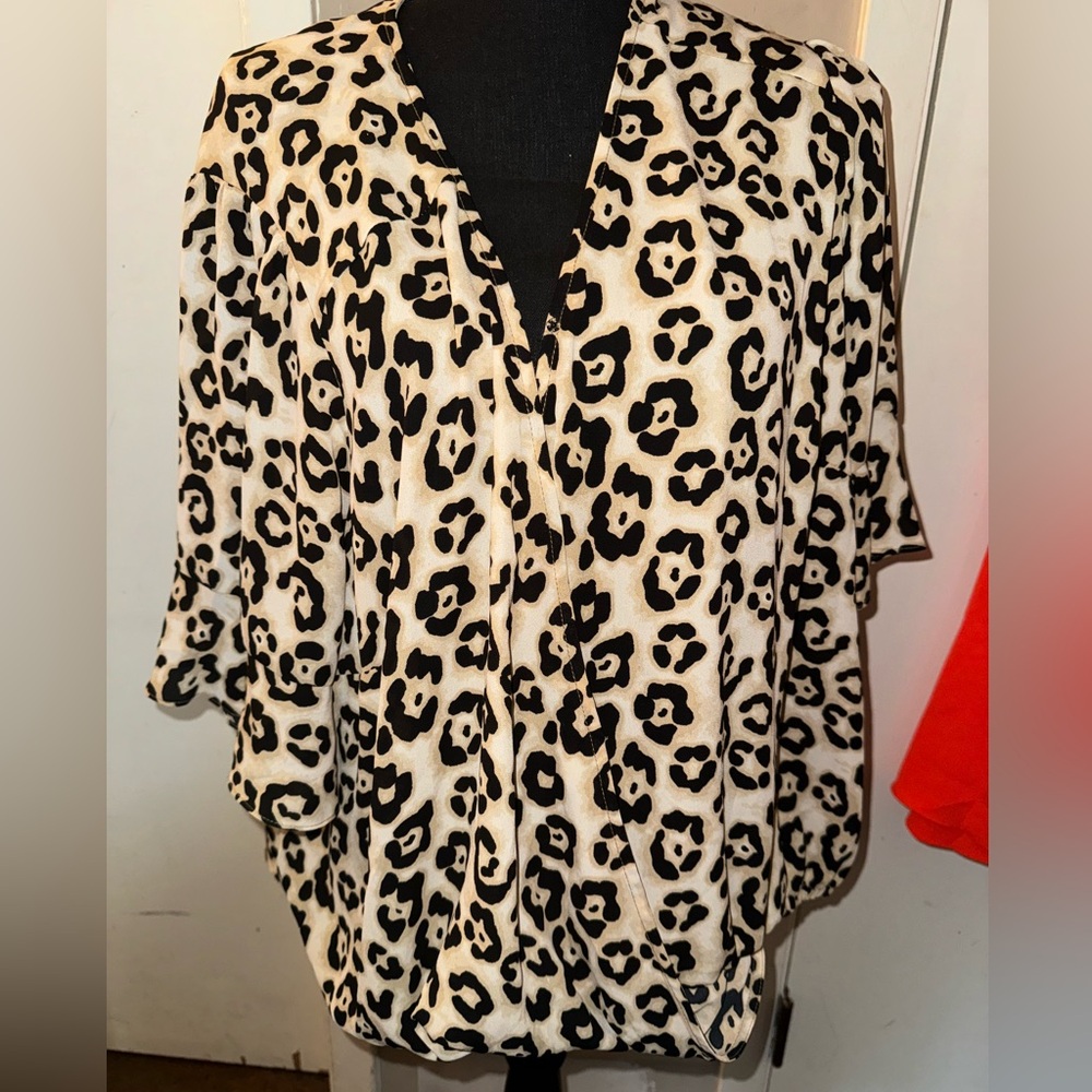 Sanctuary leopard print silky shirt